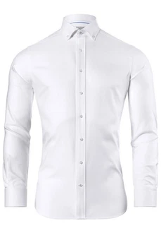 Vincenzo Boretti Businesshemd tailliert bgelfrei Oxford Weiß/Grau/Creme
