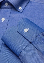 Vincenzo Boretti Businesshemd tailliert bgelfrei Oxford Dunkelblau/Hellblau/Blau
