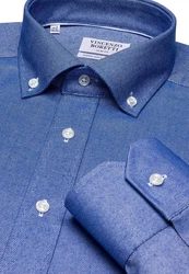 Vincenzo Boretti Businesshemd tailliert bgelfrei Oxford Dunkelblau/Hellblau/Blau
