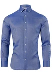 Vincenzo Boretti Businesshemd tailliert bgelfrei Oxford Dunkelblau/Hellblau/Blau