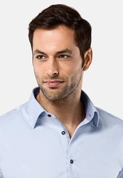 Vincenzo Boretti Businesshemd tailliert bgelfrei Hellblau/Blau