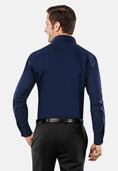 Vincenzo Boretti Businesshemd Dunkelblau/Blau