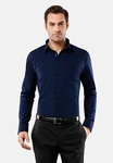 Vincenzo Boretti Businesshemd Dunkelblau/Blau