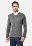 Vincenzo Boretti V-Ausschnitt Pullover V Neck Grau/Dunkelgrau/Hellgrau
