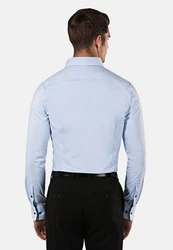 Vincenzo Boretti Businesshemd Super Tailliert Stretch Hellblau/Blau