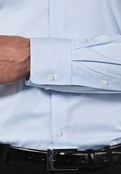 Vincenzo Boretti Businesshemd Super Tailliert Stretch Hellblau/Blau