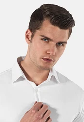 Vincenzo Boretti Businesshemd Super Tailliert Stretch Weiß/Creme