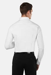 Vincenzo Boretti Businesshemd Super Tailliert Stretch Weiß/Creme