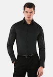 Vincenzo Boretti Businesshemd Super Tailliert Stretch Schwarz Vincenzo Boretti Businesshemd Super Tailliert Stretch Schwarz