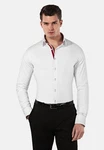 Vincenzo Boretti Businesshemd Super Tailliert Stretch Weiß/Bordeaux/Dunkelrot/Rot/Creme Vincenzo Boretti Businesshemd Super Tailliert Stretch Weiß/Bordeaux/Dunkelrot/Rot/Creme