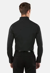 Vincenzo Boretti Businesshemd Super Tailliert Stretch Rot/Dunkelrot/Bordeaux/Schwarz