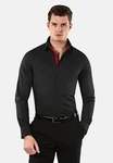 Vincenzo Boretti Businesshemd Super Tailliert Stretch Rot/Dunkelrot/Bordeaux/Schwarz Vincenzo Boretti Businesshemd Super Tailliert Stretch Rot/Dunkelrot/Bordeaux/Schwarz