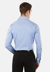 Vincenzo Boretti Businesshemd super tailliert Hellblau/Blau