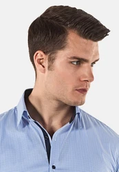 Vincenzo Boretti Businesshemd super tailliert Hellblau/Blau