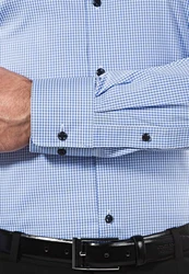 Vincenzo Boretti Businesshemd super tailliert Hellblau/Blau