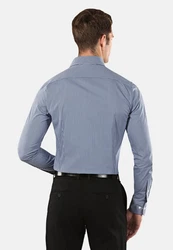 Vincenzo Boretti Businesshemd super tailliert Dunkelblau/Grau/Hellblau/Blau