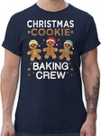Shirtracer T-Shirt Christmas Cookie Baking Crew Dunkelblau/Braun/Lila/Dunkelgrün