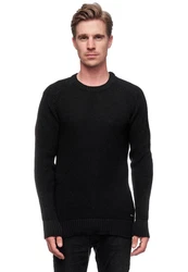 Rusty Neal Herrenpullover Rundhals Basic Strickpullover Schwarz/Dunkelgrau