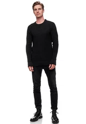 Rusty Neal Herrenpullover Rundhals Basic Strickpullover Schwarz/Dunkelgrau