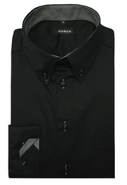 Langarmhemd HU-0098 Button-Down Kragen, Regular Fit - gerader Schnitt, Made in EU!