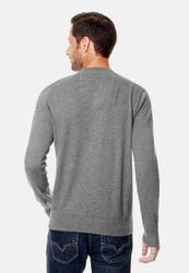 Vincenzo Boretti V-Ausschnitt Pullover Grau/Hellgrau/Dunkelgrau