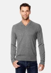 Vincenzo Boretti V-Ausschnitt Pullover Grau/Hellgrau/Dunkelgrau