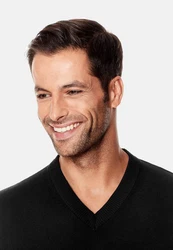 Vincenzo Boretti V-Ausschnitt Pullover Schwarz