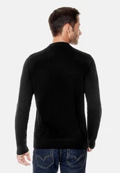 Vincenzo Boretti V-Ausschnitt Pullover Schwarz