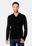 Vincenzo Boretti V-Ausschnitt Pullover Schwarz