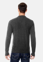 Vincenzo Boretti V-Ausschnitt Pullover Dunkelgrau/Grau/Hellgrau