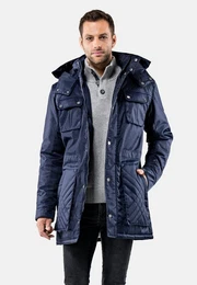 Winterjacke Stehkragen mit abnehmbarer Kapuze