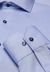 Vincenzo Boretti Businesshemd gerader Schnitt Blau/Hellblau/Dunkelblau