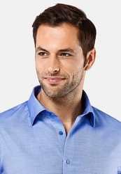 Vincenzo Boretti Businesshemd gerader Schnitt Hellblau/Blau/Dunkelblau