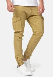 Indicode Cargohose Alex Khaki/Braun/Dunkelgrün