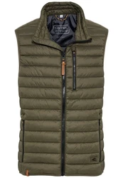 camel active Herren leichte Steppweste ohne Kapuze aus recyceltem Polyester 