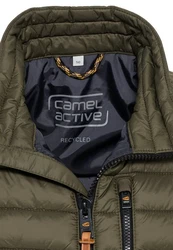 camel active Herren leichte Steppweste ohne Kapuze aus recyceltem Polyester 