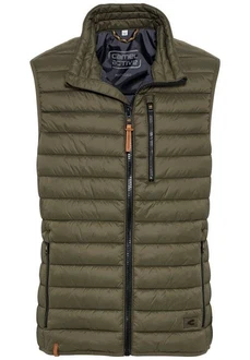 camel active Herren leichte Steppweste ohne Kapuze aus recyceltem Polyester 