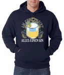Youth Designz Kapuzenpullover Gin Tonic Motiv Blau/Gelb