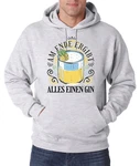 Youth Designz Kapuzenpullover Gin Tonic Motiv Hellgrau/Silber