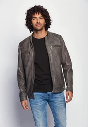 Maze Bikerjacke Flint Dunkelgrau/Grau/Dunkelblau/Hellgrau