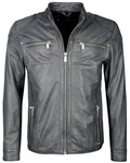 Maze Bikerjacke Flint Dunkelgrau/Grau/Dunkelblau/Hellgrau
