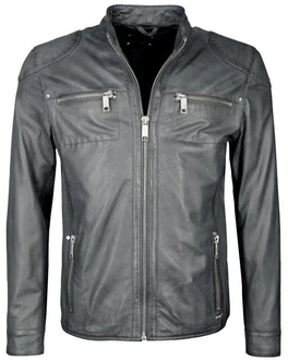 Maze Bikerjacke Flint Dunkelgrau/Grau/Dunkelblau/Hellgrau