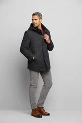bugatti Kurzjacke Dunkelgrau/Grau/Dunkelrot/Dunkelblau