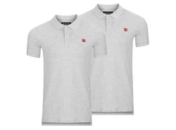 riverso Herren Poloshirt RIVJohn Basic Regular Fit 2er Pack Grau/Hellgrau