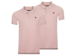 riverso Herren Poloshirt RIVJohn Basic Regular Fit 2er Pack Rosa/Lila