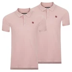 riverso Herren Poloshirt RIVJohn Basic Regular Fit 2er Pack Rosa/Lila