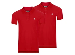 riverso Herren Poloshirt RIVJohn Basic Regular Fit 2er Pack Rot/Dunkelrot