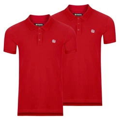 riverso Herren Poloshirt RIVJohn Basic Regular Fit 2er Pack Rot/Dunkelrot