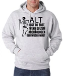 Youth Designz Kapuzenpullover ALT BIST DU ERST BEIM ARCHOLOGEN Herren Hoodie Hellgrau/Silber/Weiß/Grau