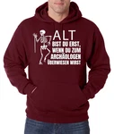 Youth Designz Kapuzenpullover ALT BIST DU ERST BEIM ARCHOLOGEN Herren Hoodie Dunkelrot/Braun/Lila